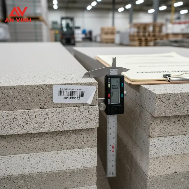 Cách đọc thông số SKU và nhãn mác để xác định đúng trọng lượng tấm cemboard