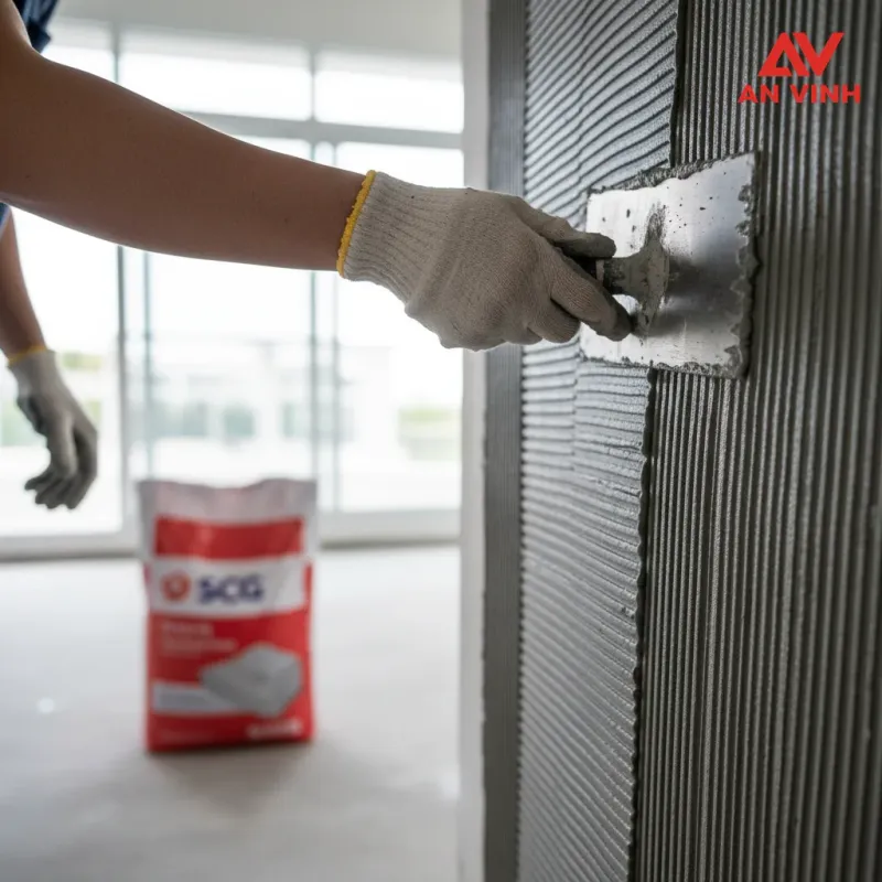 Cơ chế bám dính Super Bond, chống trượt và thời gian điều chỉnh của keo dán gạch SCG
