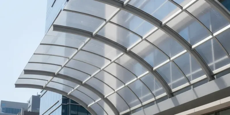 Tấm polycarbonate làm mái vòm: Hướng dẫn chọn vật liệu, phụ kiện và giải pháp thi công đồng bộ 1