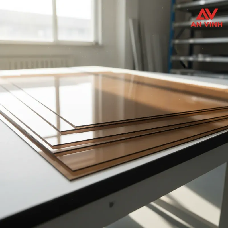 Cách kiểm tra chất lượng tấm poly màu trà khi nhận hàng