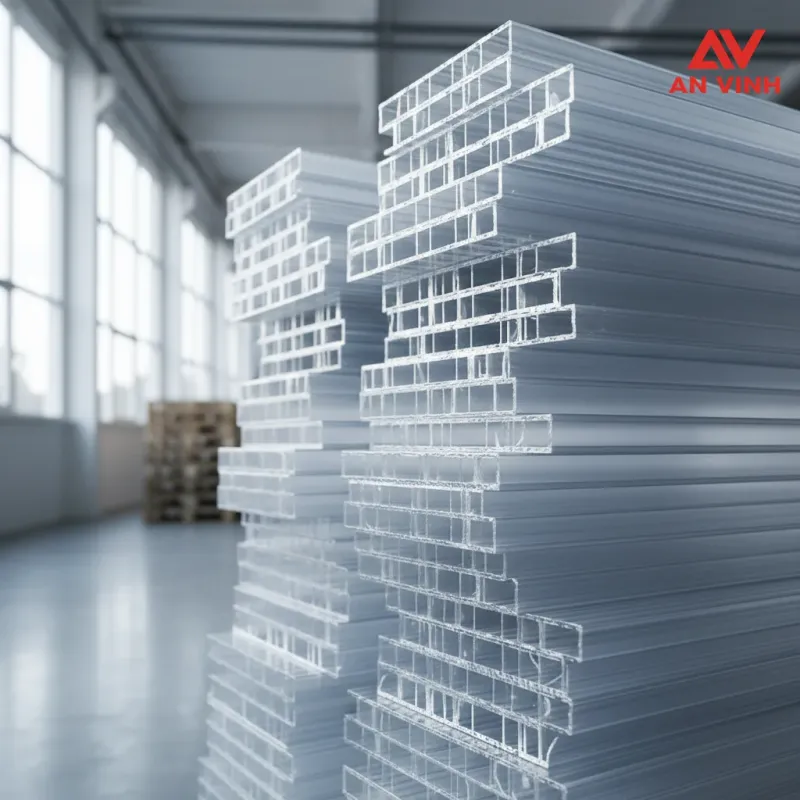 Bảng thông số kích thước tấm poly rỗng và poly đặc chi tiết