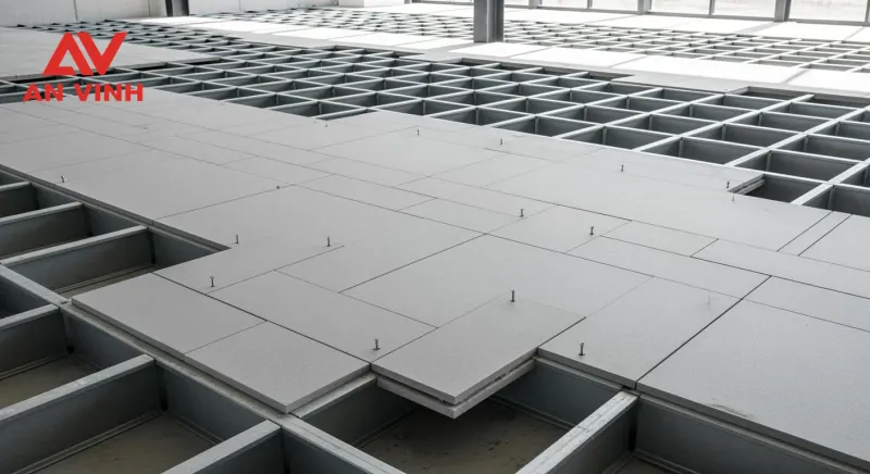 Cấu tạo và các bước thi công sàn cemboard tiêu chuẩn (Sàn khô)