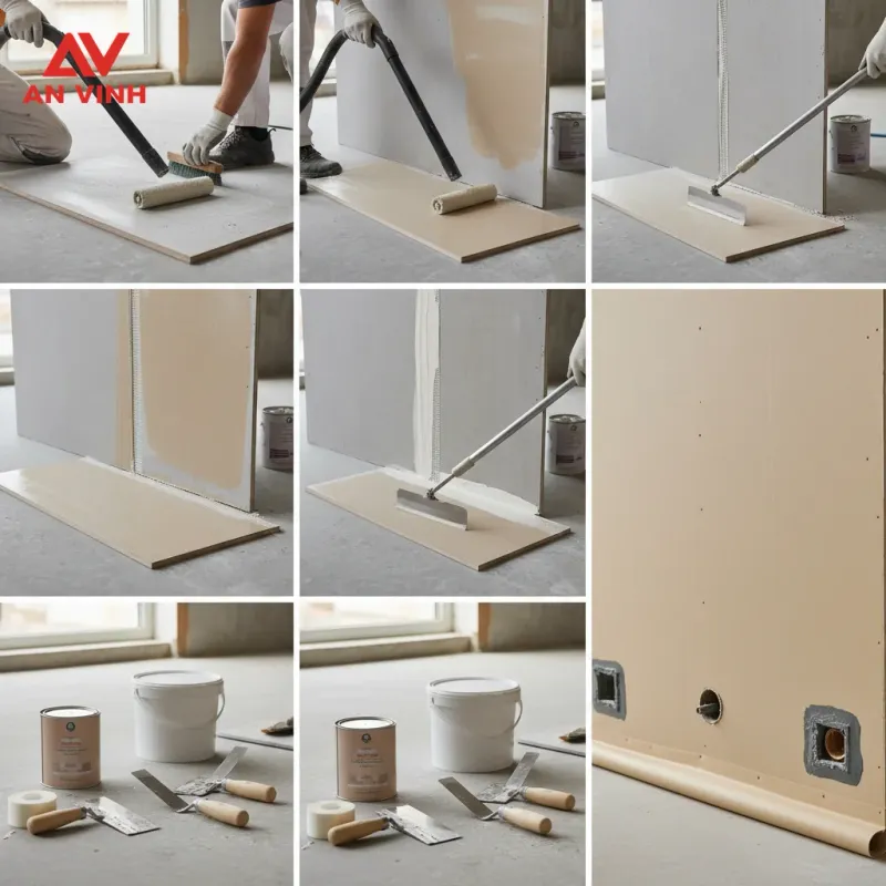Quy trình ốp gạch lên tấm cemboard (Hệ giải pháp 5 bước chuẩn kỹ thuật)