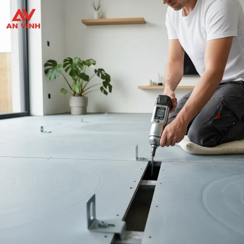 Hướng dẫn thực tiễn: Cách khắc phục sàn cemboard bị rung nhanh chóng, an toàn