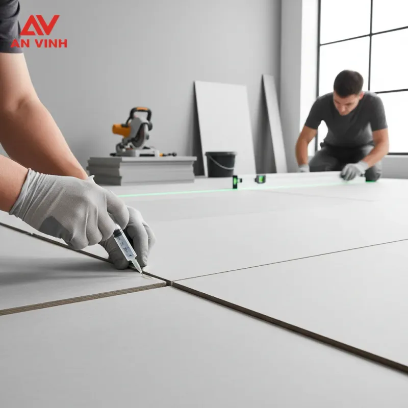 Tình huống 3 – Sàn bị cấn, vênh do giãn nở (thường gặp ở khu vực nhiệt độ thay đổi)