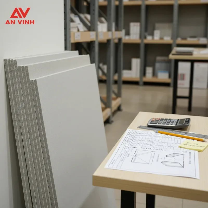Lập dự toán vật tư và báo giá tấm cemboard chống cháy tại Vật liệu An Vinh
