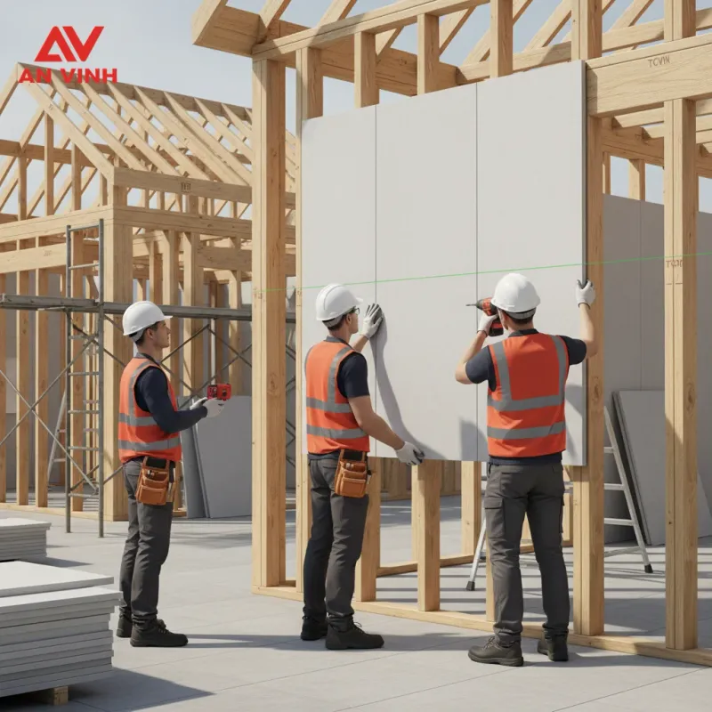Hướng dẫn quy trình thi công nhà bằng tấm cemboard đúng chuẩn TCVN