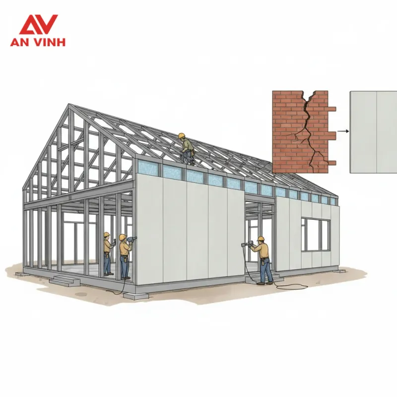 Bài toán kinh tế: Phân tích chi phí vòng đời khi thi công nhà bằng tấm cemboard