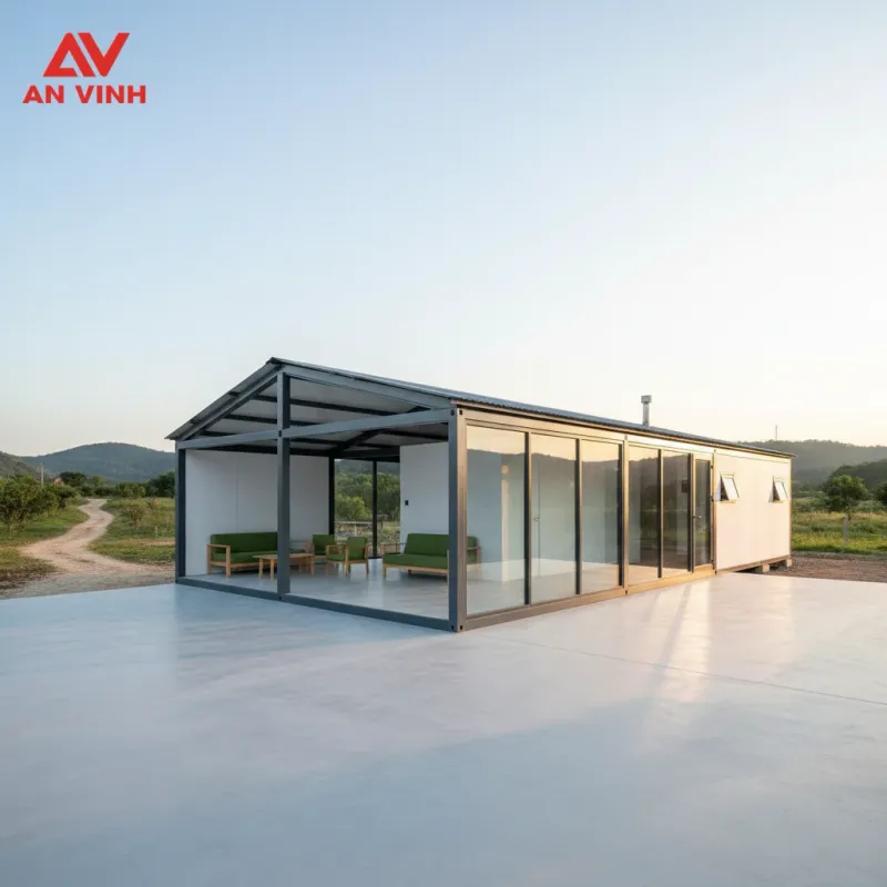 Case Study: Dự án nhà lắp ghép 150m2 ứng dụng thi công nhà bằng tấm cemboard của Vật liệu An Vinh