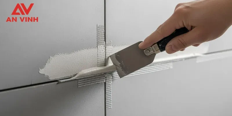 xử lý mối nối tấm cemboard 1