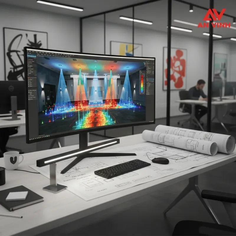 Workflow 7 bước chốt cấu hình đèn chiếu sáng cho dự án M&E
