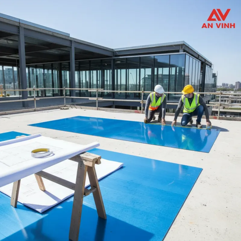 Hướng dẫn tính giá và khối lượng Tấm poly màu xanh hồ chi tiết