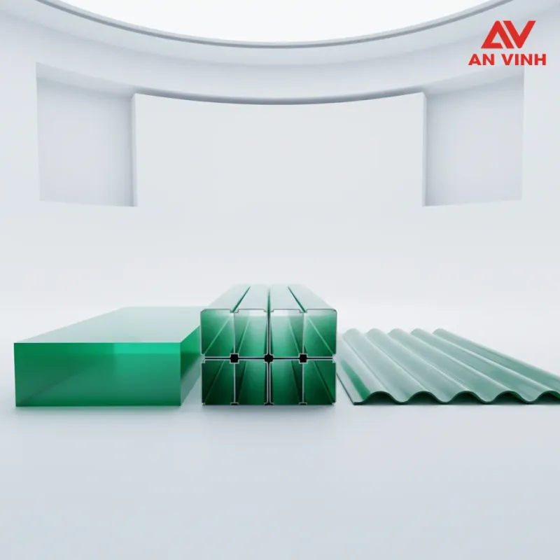 Tấm poly màu xanh lá 1